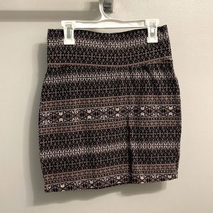 Charlotte Russe Tribal Print Mini Skirt